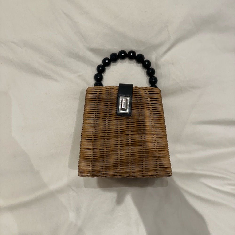 Zara Woven Wicket Handbag